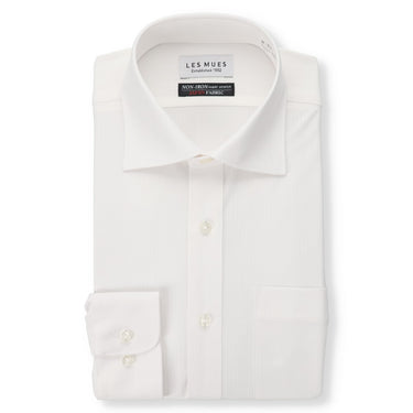 Japanese Fabric Non-iron Spread Collar Shirt - White -01