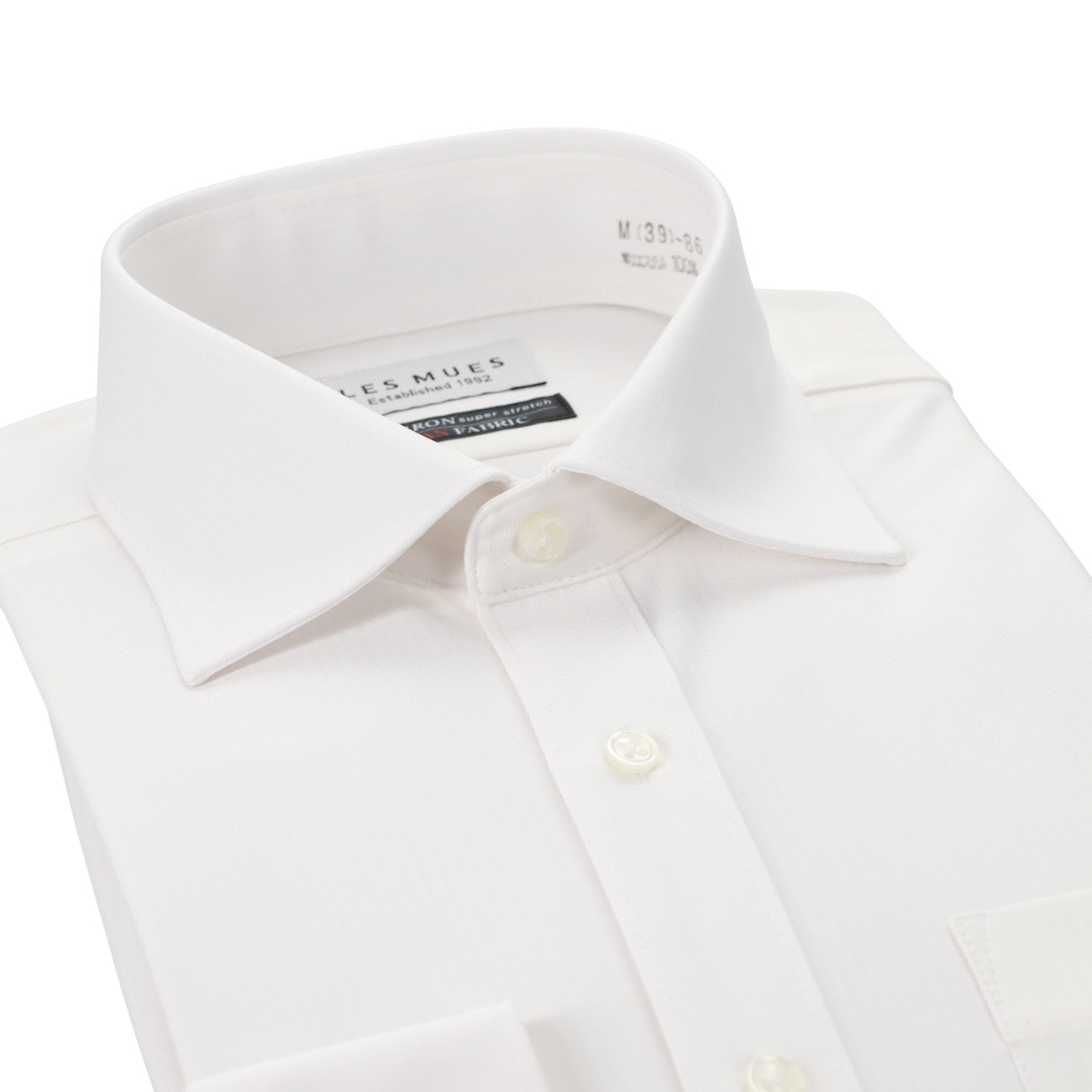 Japanese Fabric Non-iron Spread Collar Shirt - White -02