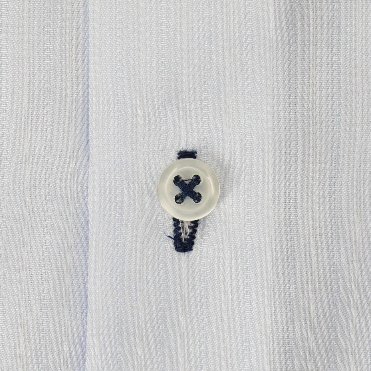 免燙棉質鈕扣鈕扣領 衫 - 藍色_02