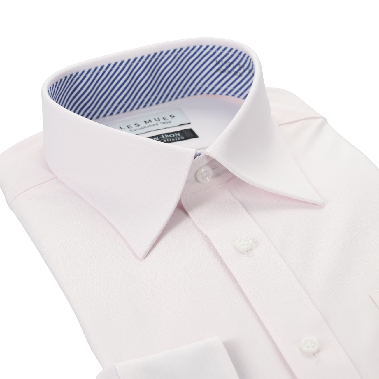 Non-iron Super Stretch Point Collar Shirt - Pink_03