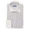 Non-iron Contrast Spread Collar Stripe Shirt - Navy_01