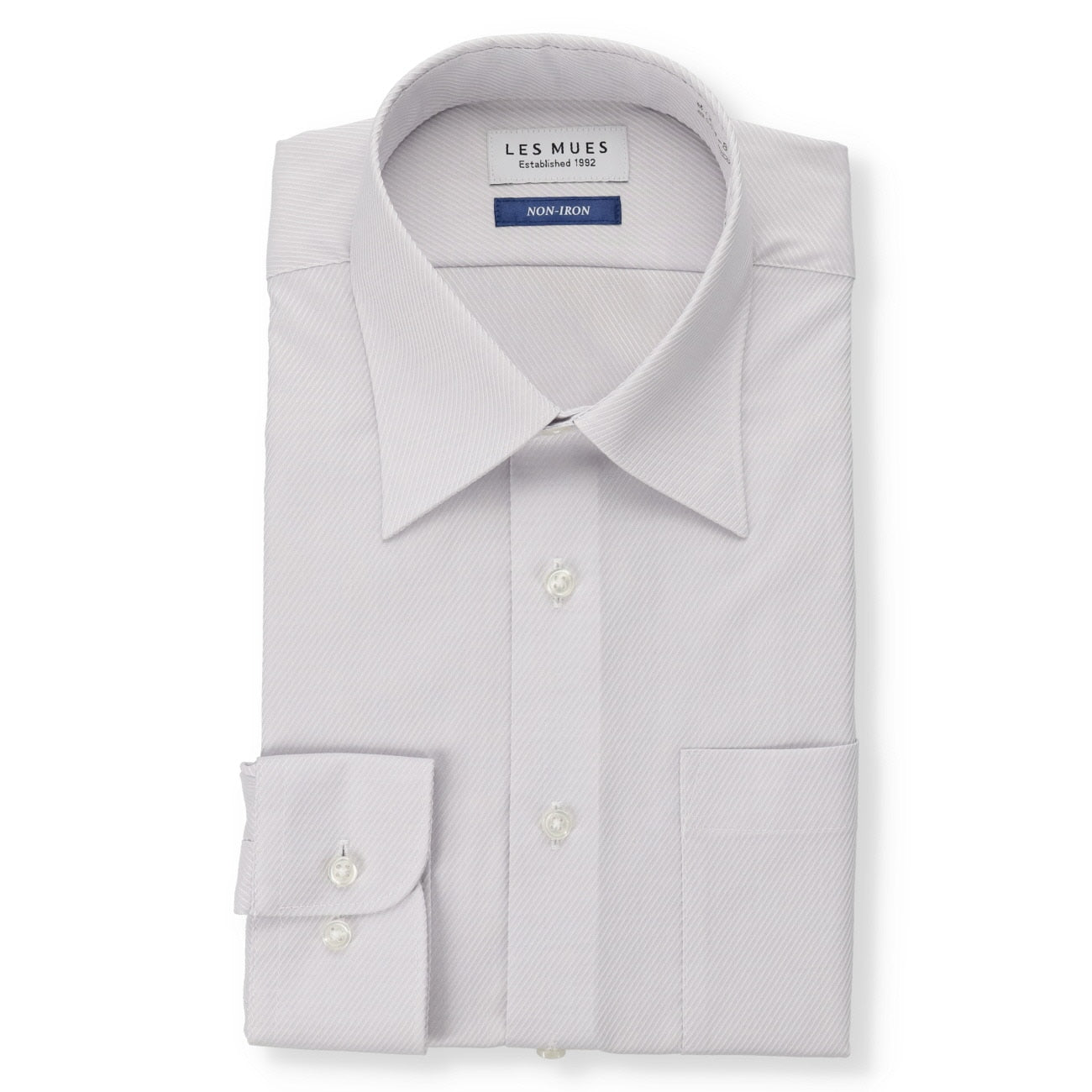 Non-iron Point Collar Shirt - Blue_01