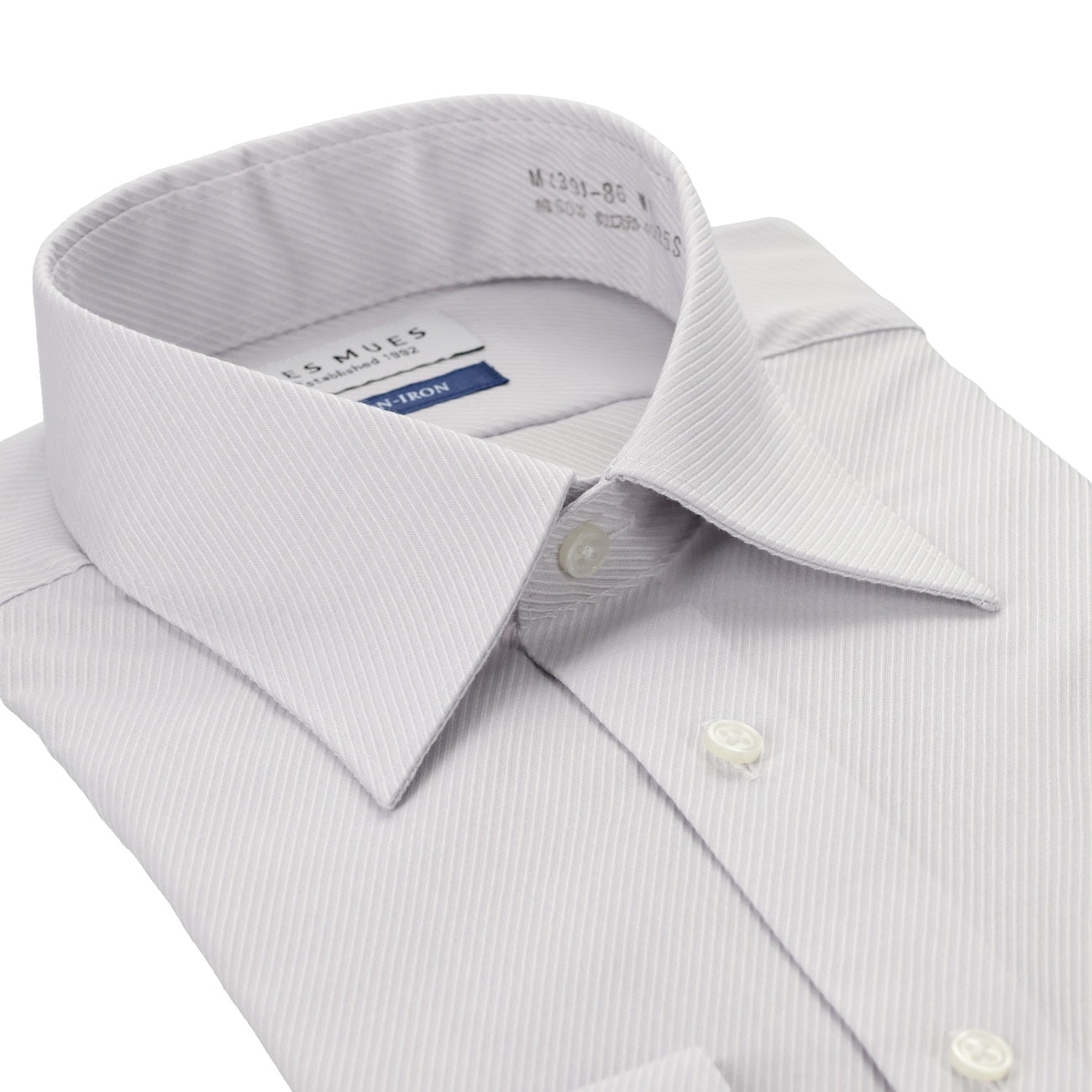 Non-iron Point Collar Shirt - Blue_03