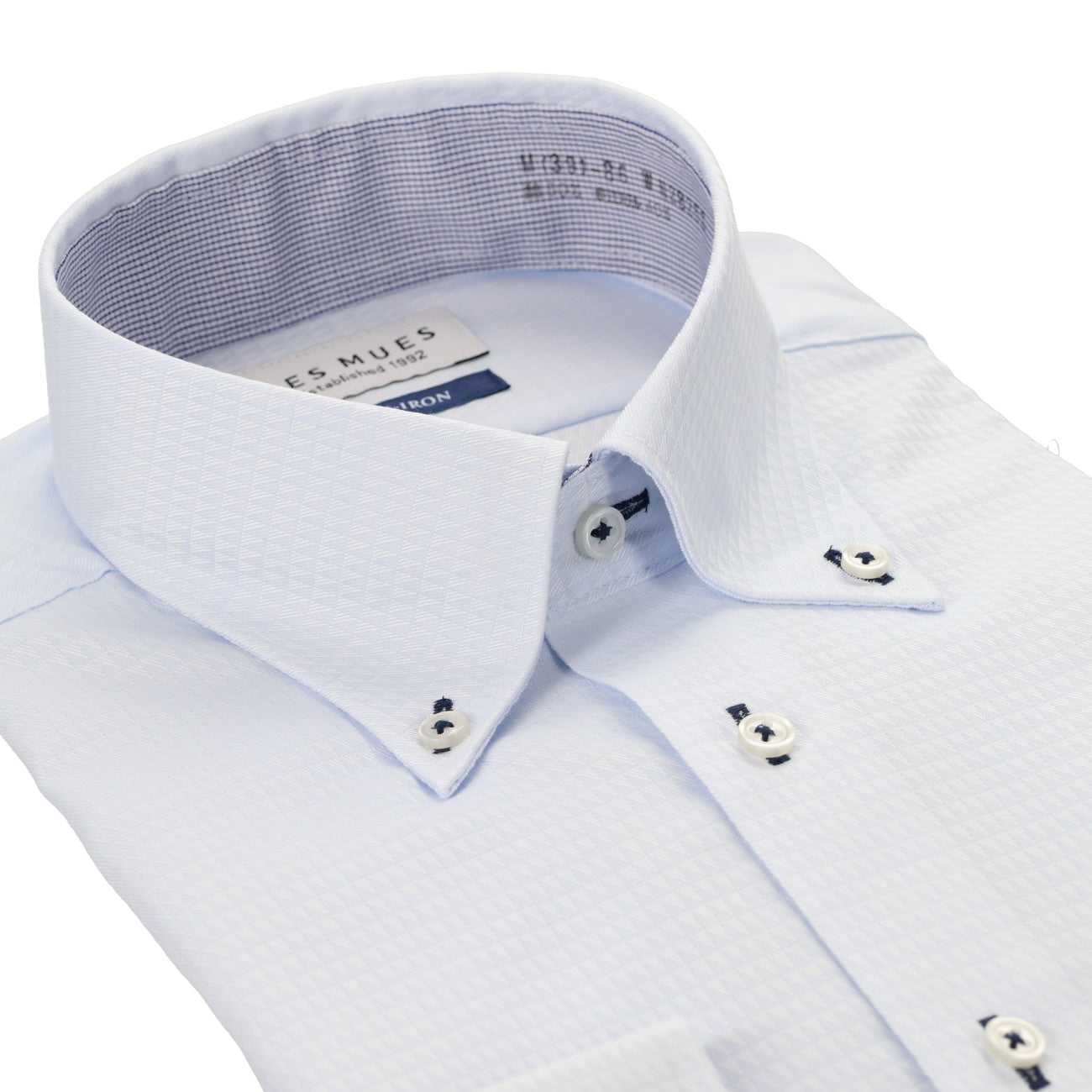 Non-iron Button-down Shirt - Blue_03