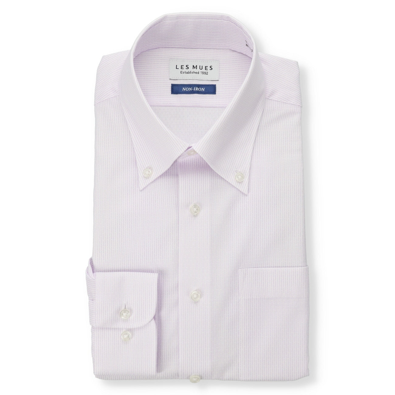 Non-iron Button-down Shirt - Lavender_01