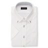 Form-stable Antimicrobial Button-down Short Sleeve Shirt - White_01