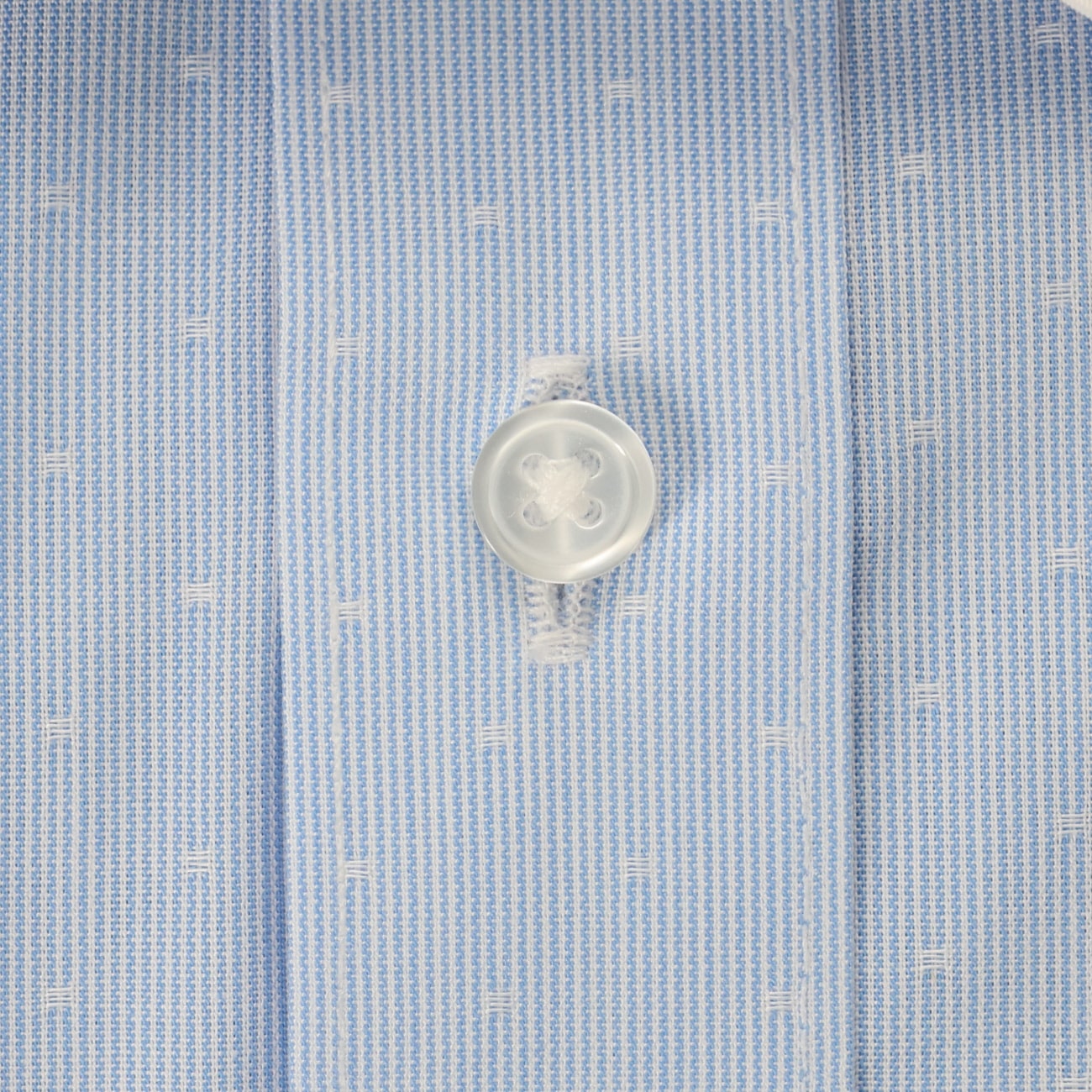 Form-stable Antimicrobial Contrast Point Collar Shirt - Blue_02