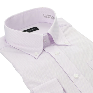 Form-stable Antimicrobial Button-down Shirt - Lavender_03