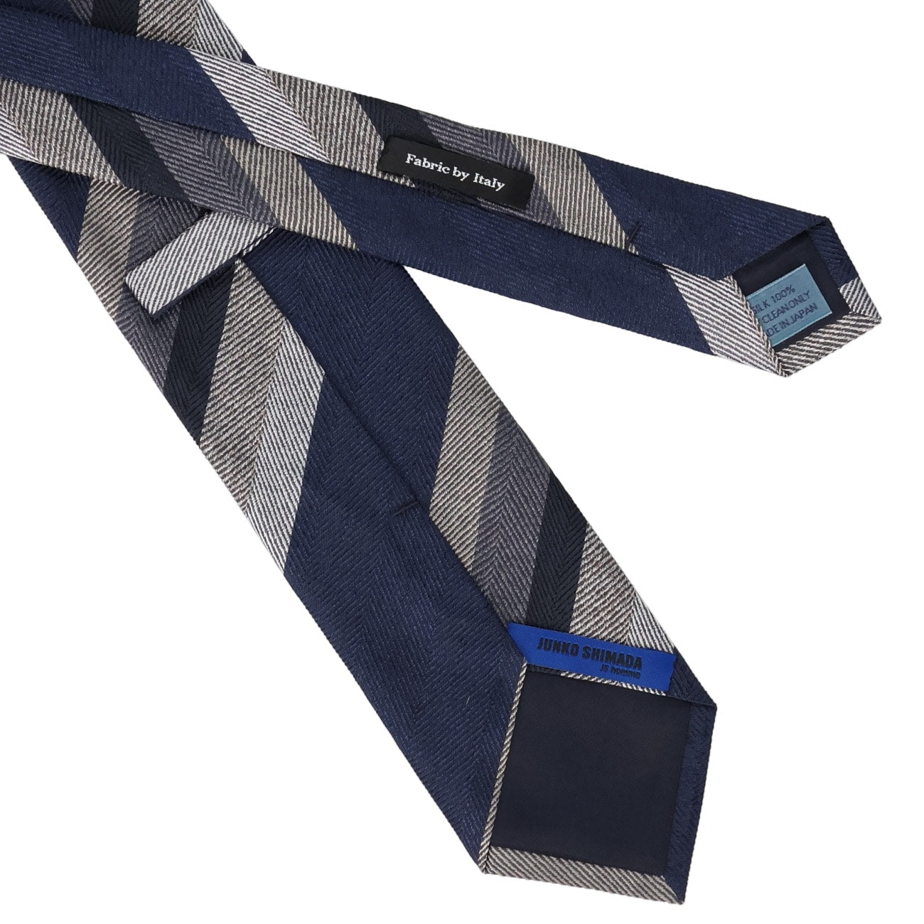 Japan Made Italian Fabric Striped Tie -03