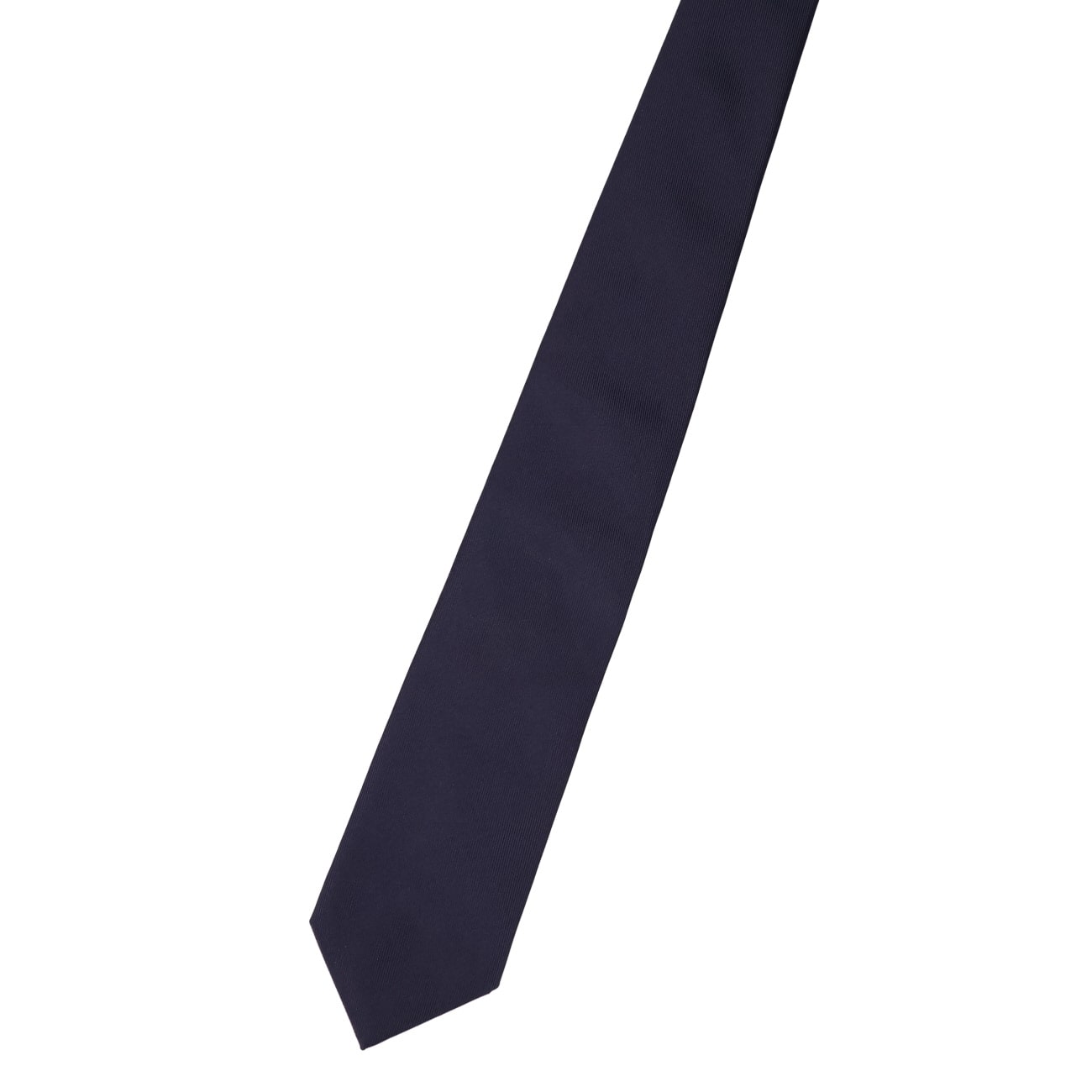 Ozie Sette Piega Silk Tie - Made In Japan, Navy Blue, 7-Fold Luxury Tie For Weddings & Formal Events