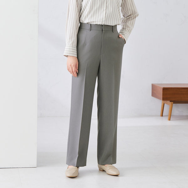 Soft Twill Stretch Wide Pants - Gray Beige [A15_9265702] | AOKI GLOBAL