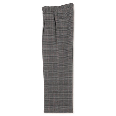 Tweed Stretch Black and White Check Wide Pants_09