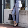 RIRANCHA Stretch Cropped Pants - Gray_01