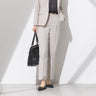 RIRANCHA Stretch Cropped Pants - Beige_01