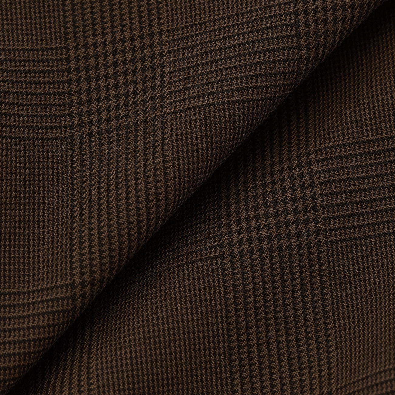 弹力格纹喇叭裤 - 棕色_11