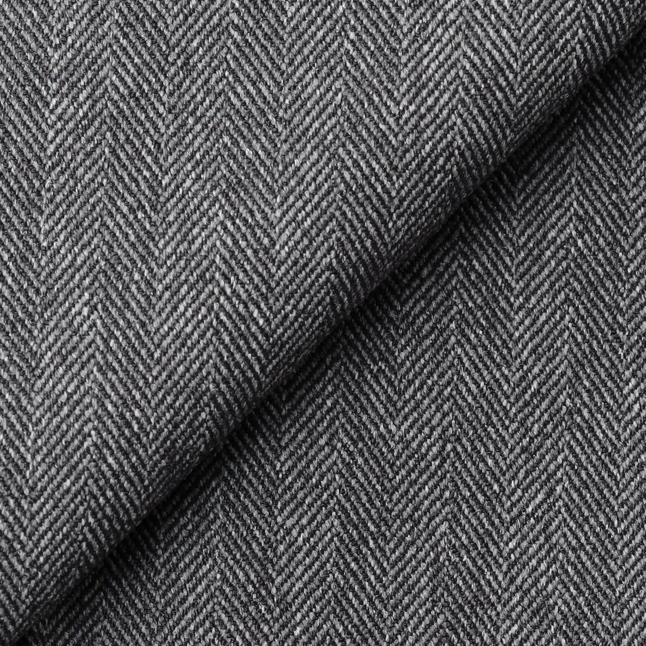 粗花呢鱼骨纹 宽松长裤 -灰