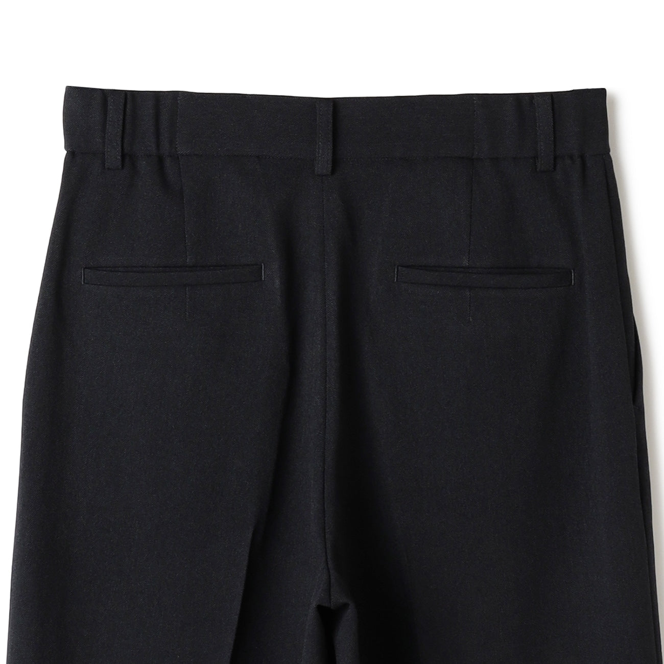 粗花呢鱼骨纹 宽松长裤 -深蓝