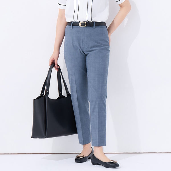 Aircool Washable Stretch Cropped Pants - Blue Gray [A15_G261L975