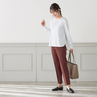 Smart Silhouette Wine Red Pants_07