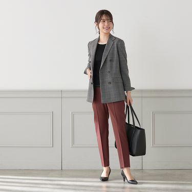 Smart Silhouette Wine Red Pants_04