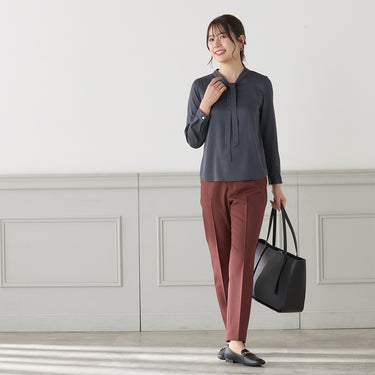 Smart Silhouette Wine Red Pants_13