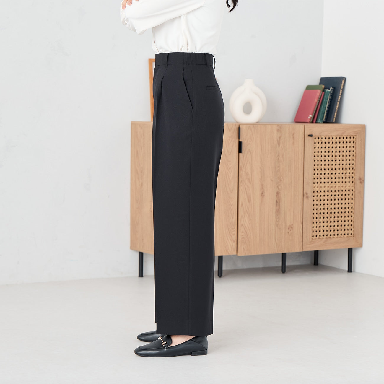 芭蕾舞宽松长裤 - 黑色_05