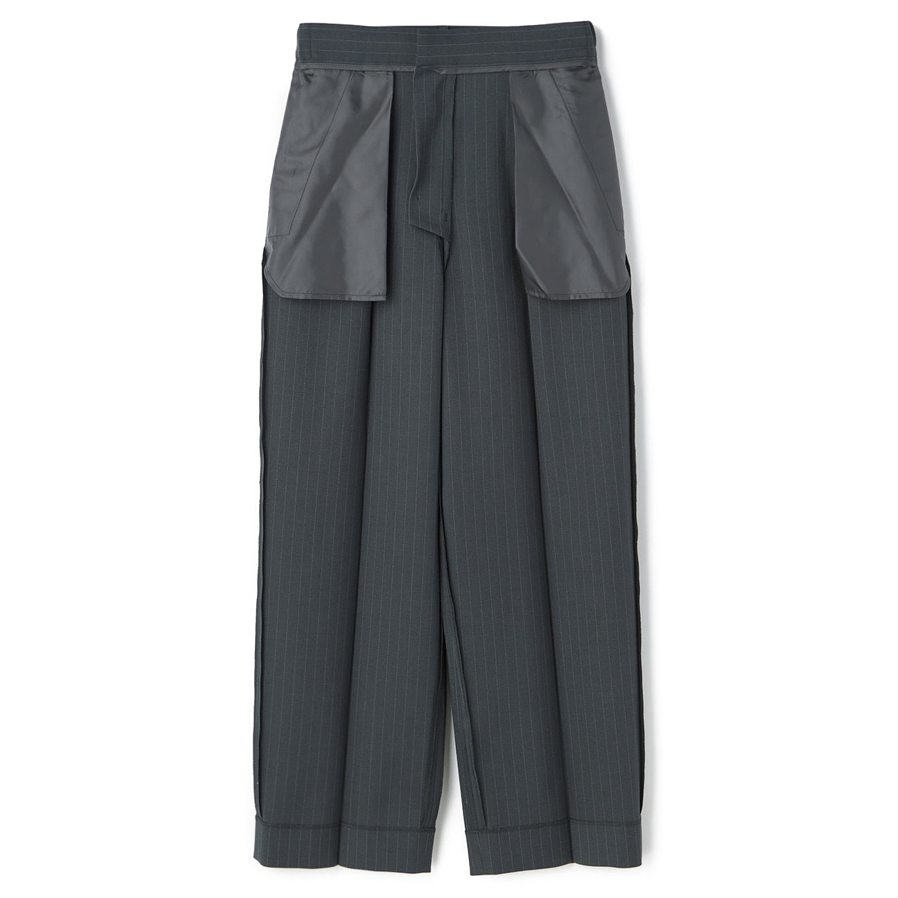 芭蕾舞条纹宽松长裤 -灰