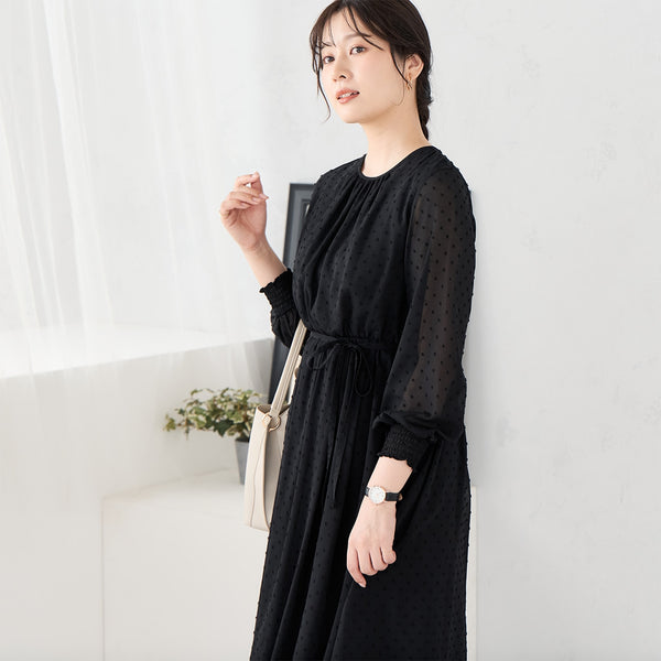 acka sheer shoulder dress ブラック cd536bb9cc9b4664ad761e30045d6d