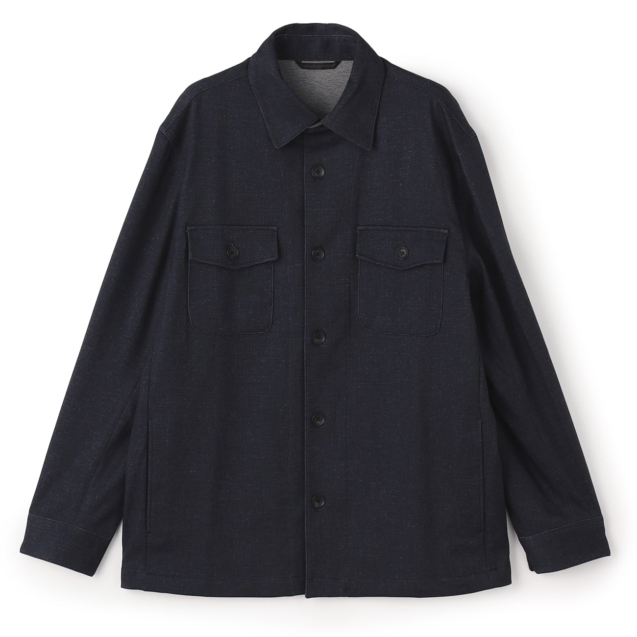睡衣西裝 Printed Jersey Shirt外套 -深蓝
