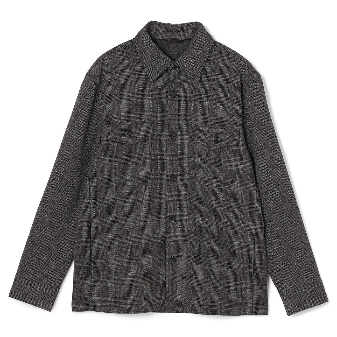 睡衣西裝 Premium Jersey Glen-plaid Shirt外套 - Medium灰