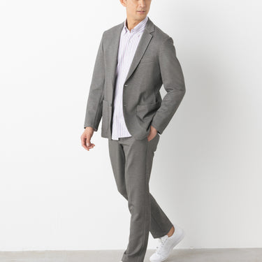 Pajama Suits Jacquard Jersey Jacket - Gray_03