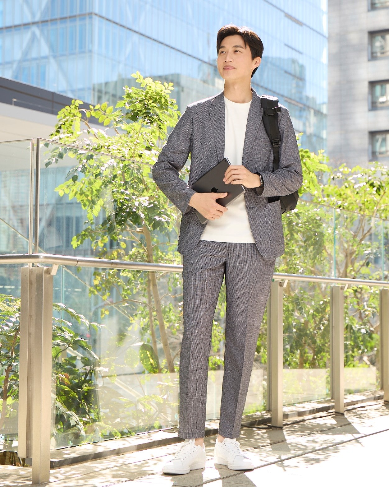 Pajama Suits Aircool Print Mesh Jacket - Navy_02