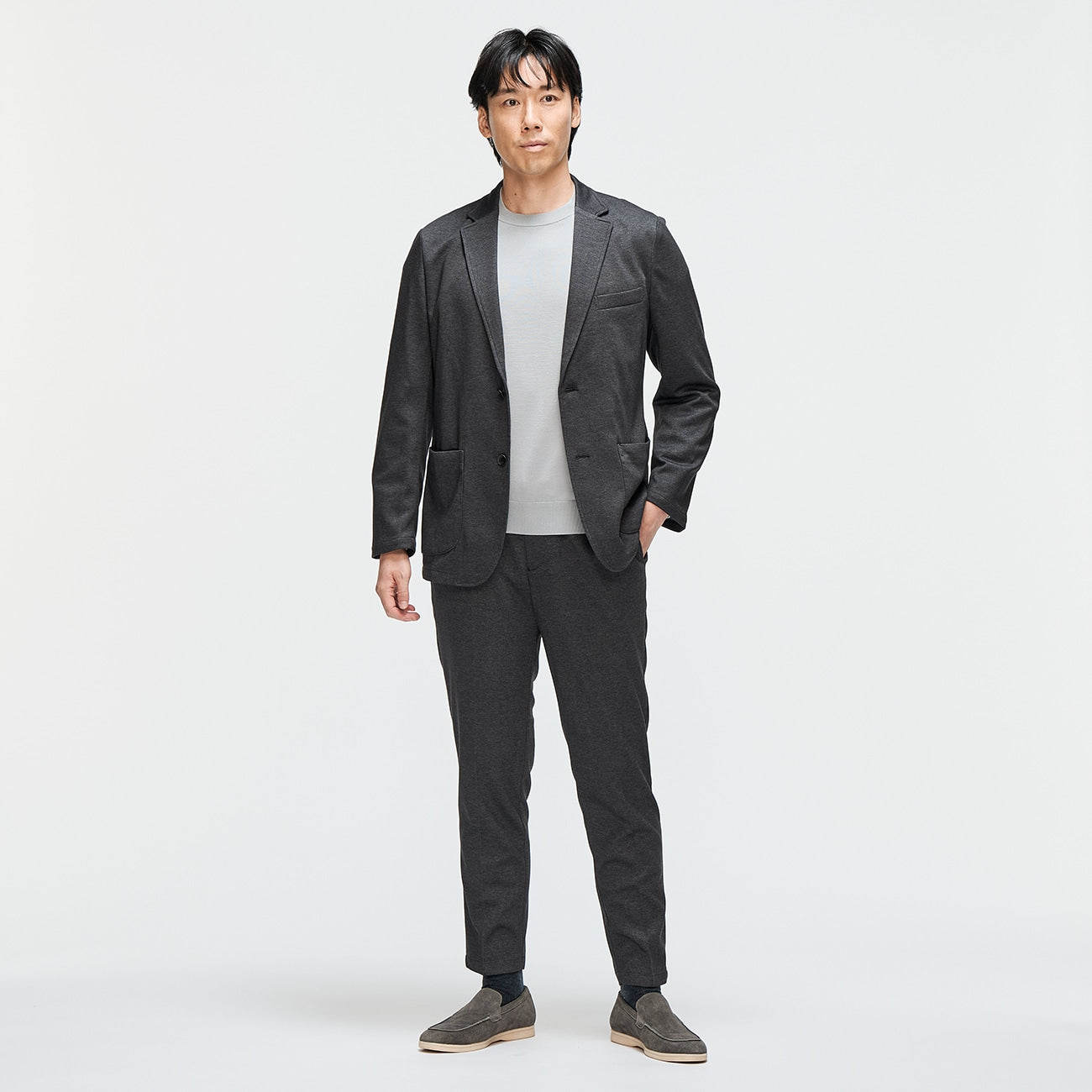 睡西服 Printed Jersey外套 -灰