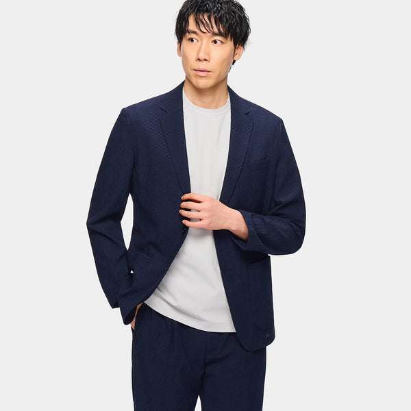 Pajama SUITS SUPER Aircool Tricot Seersucker Jacket - Navy
