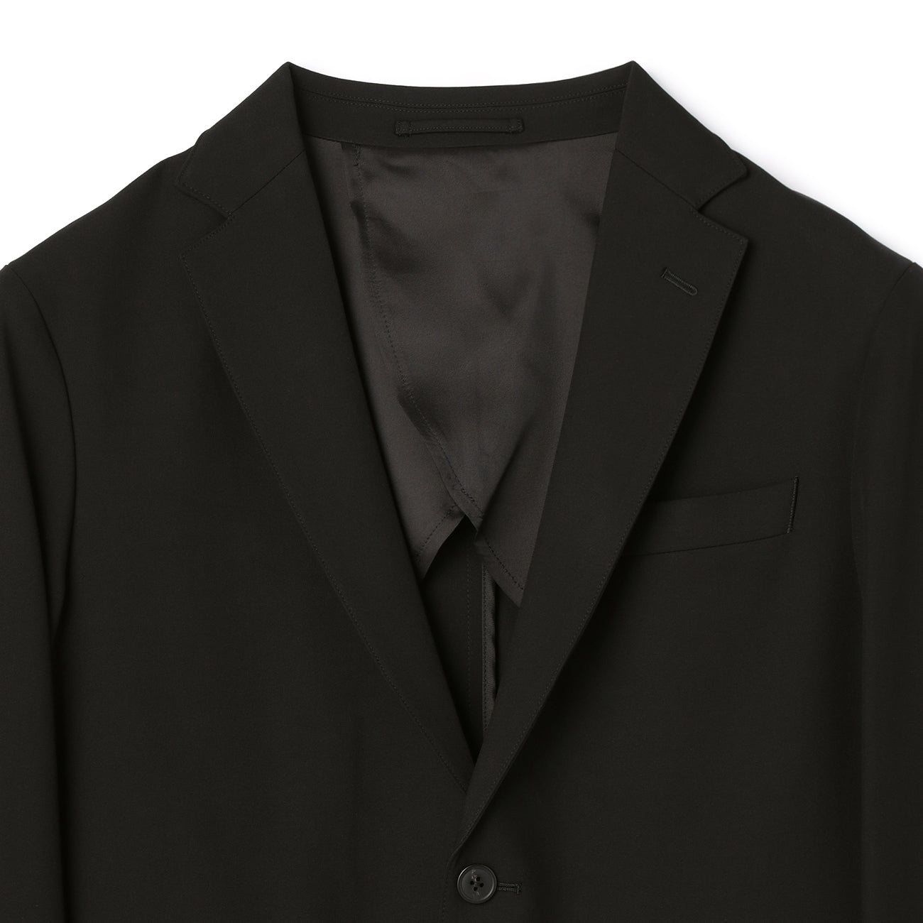 Washable Wool-Like Black Tailored Jacket_03