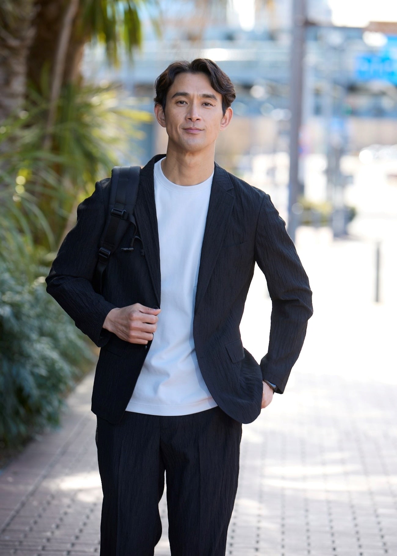 睡西服Aircool Crepe Stretch外套 - Black_03