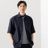 睡衣西裝Aircool Crepe StretchShort Sleeve Shirt外套 -深蓝