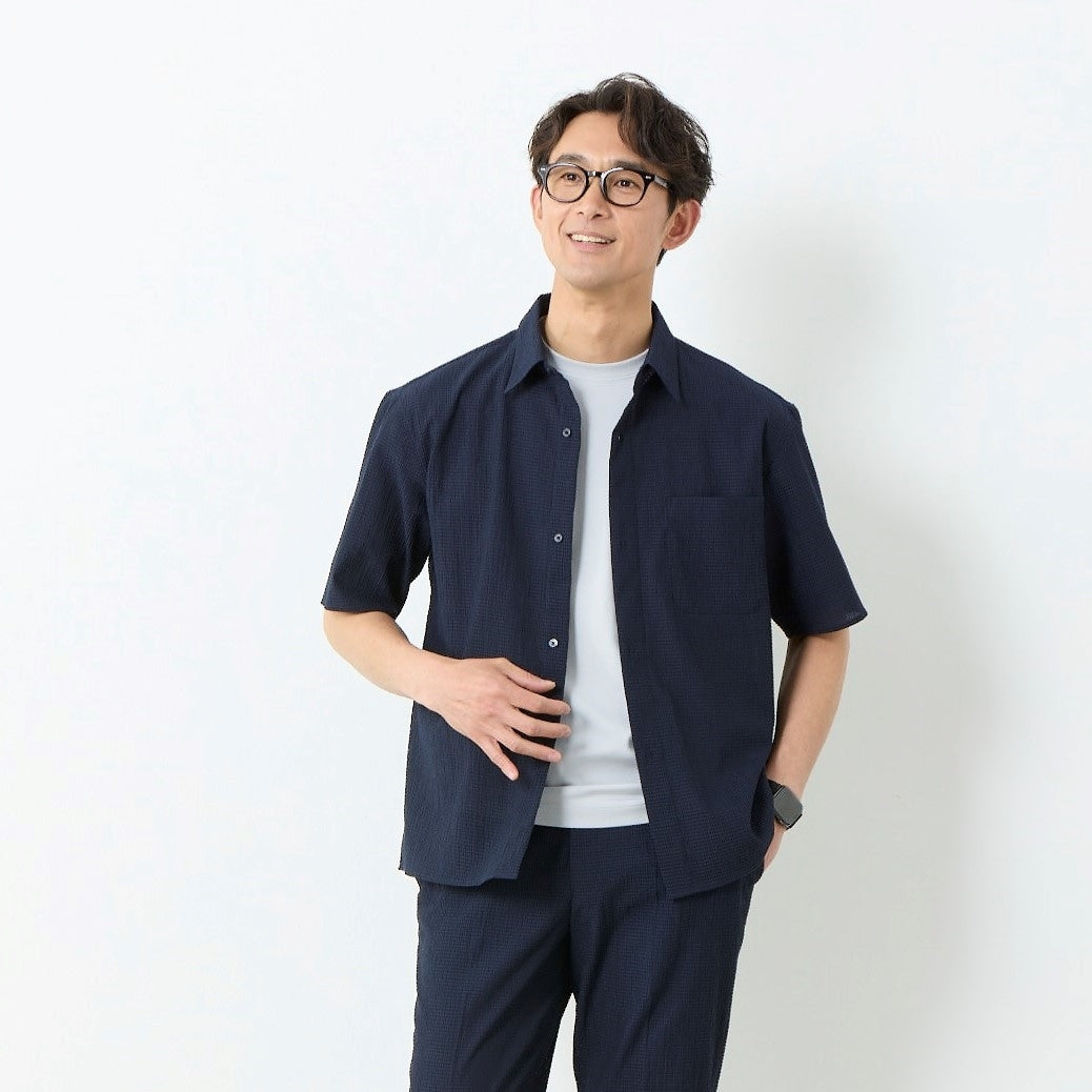 睡西衣Aircool 经编泡泡纱 泡泡纱 Shirt外套
