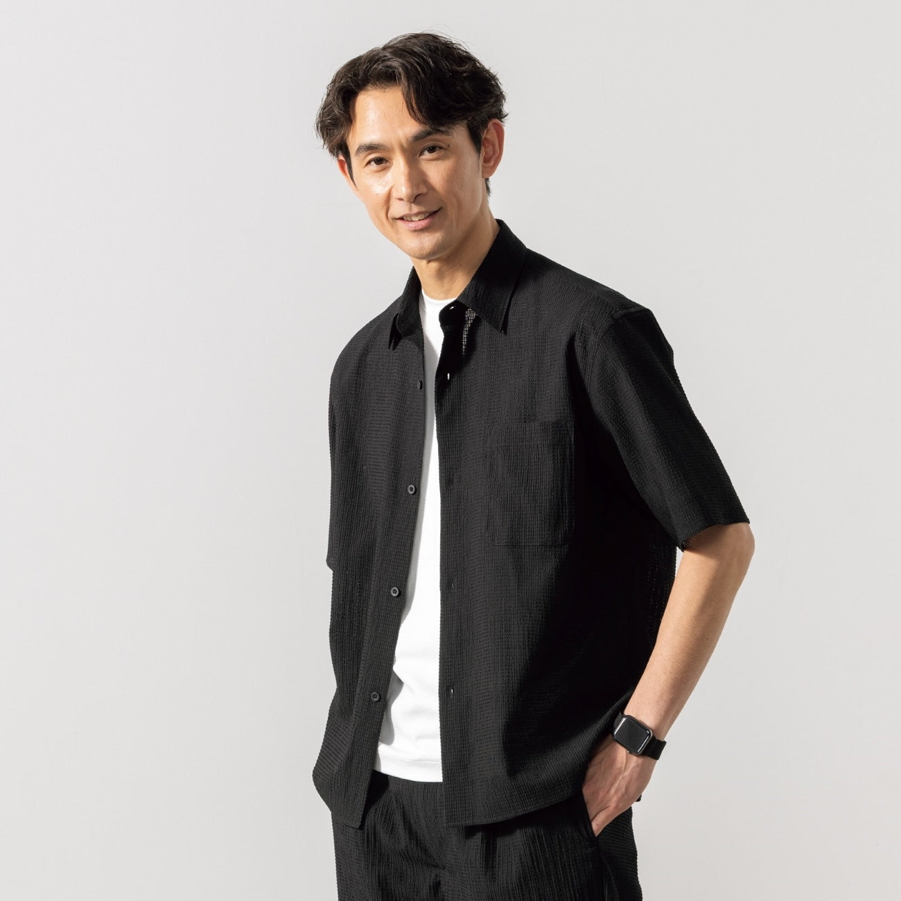 睡西衣Aircool 经编泡泡纱 泡泡纱 Shirt外套