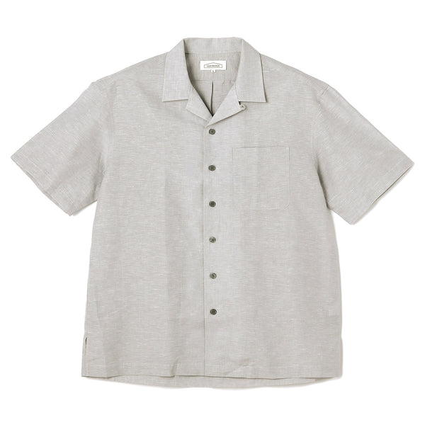 Linen Cotton Open Collar Shirt [A24_6NLWSH3] | AOKI GLOBAL