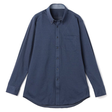 Bizknit Non-iron Button-down Shirt - Navy_01