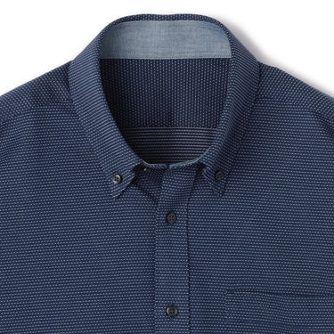 Bizknit Non-iron Button-down Shirt - Navy_03