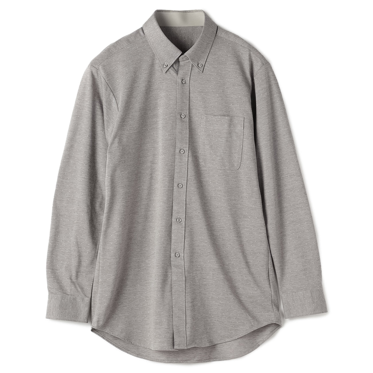 Bizknit Non-iron Button-down Shirt - Charcoal Gray_01