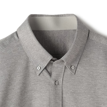 Bizknit Non-iron Button-down Shirt - Charcoal Gray_03