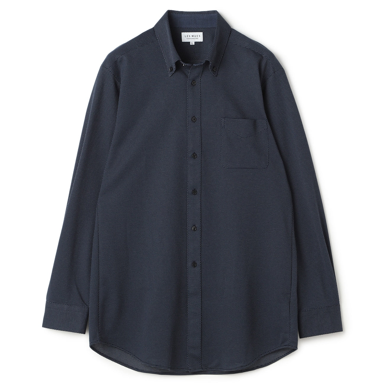 Bizknit免熨烫 弹力钮扣领衬衫 -深蓝