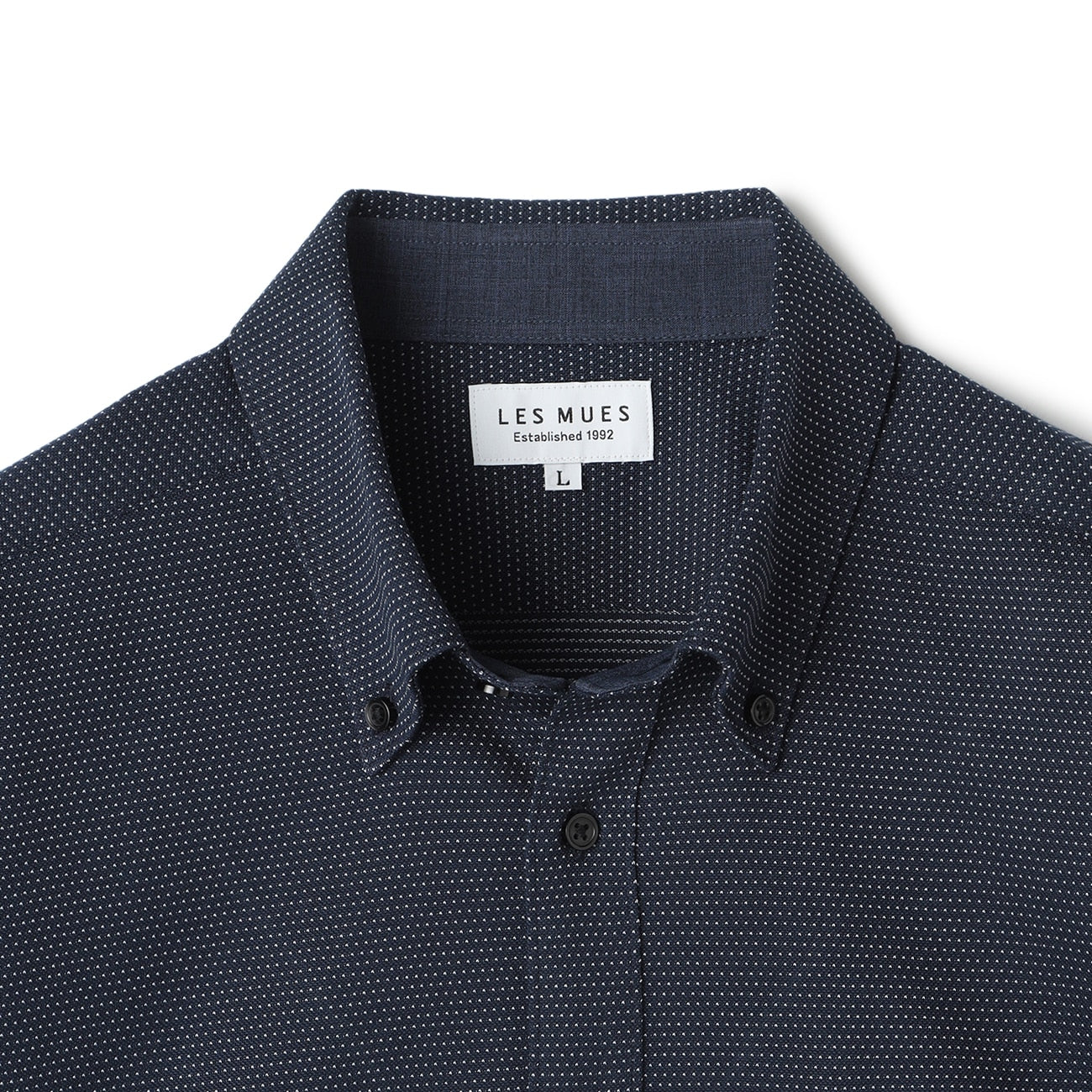 Bizknit免熨烫 弹力钮扣领衬衫 -深蓝