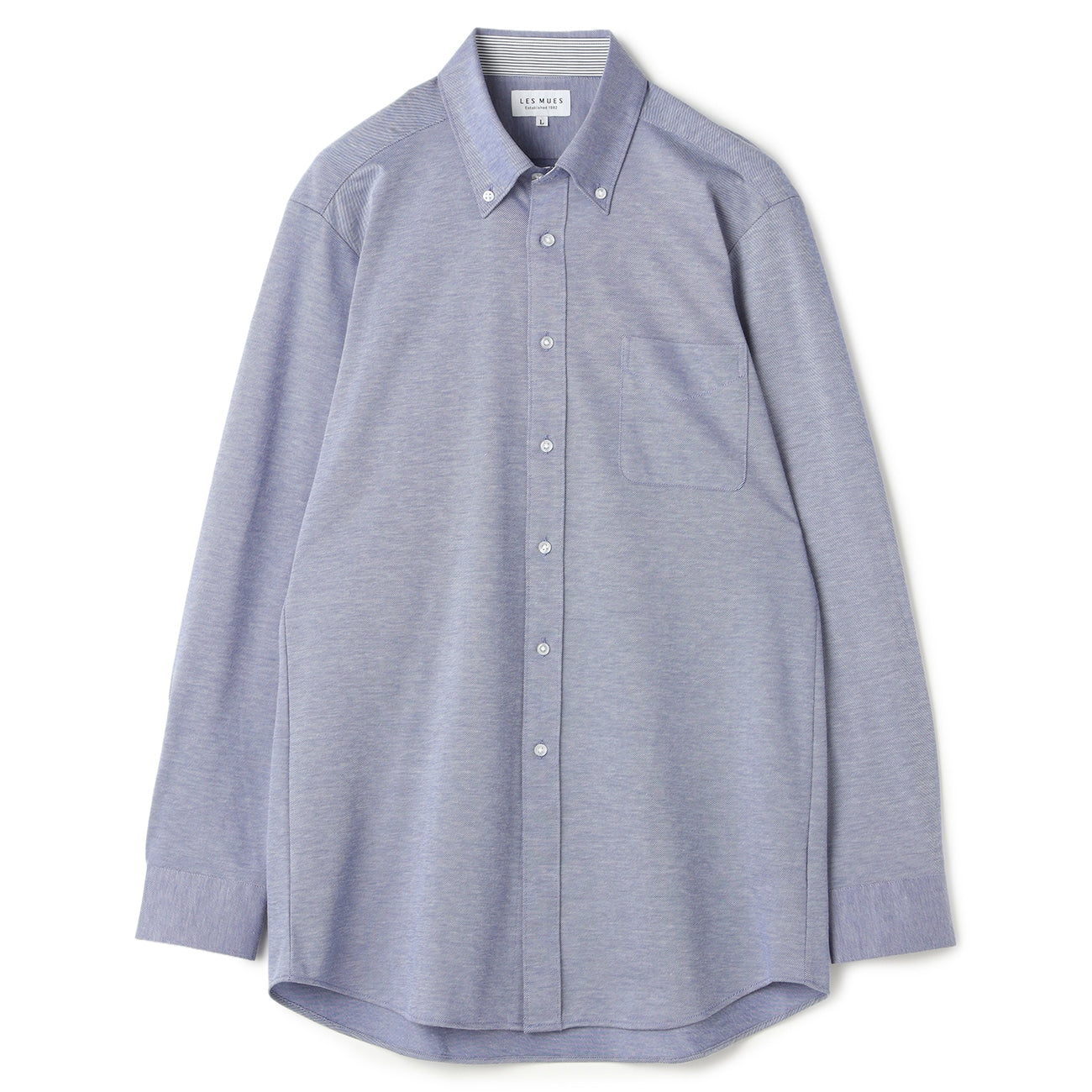 Bizknit免熨烫 弹力钮扣领衬衫 - 蓝色_01