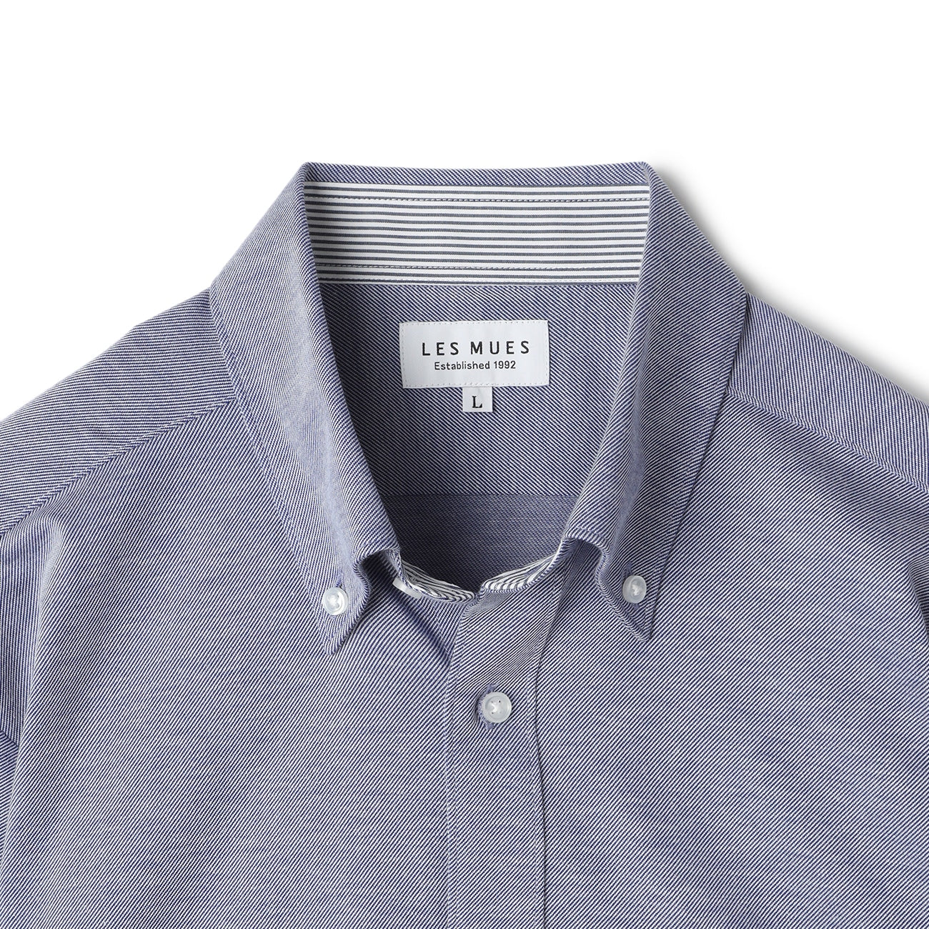 Bizknit免熨烫 弹力钮扣领衬衫 - 蓝色_03