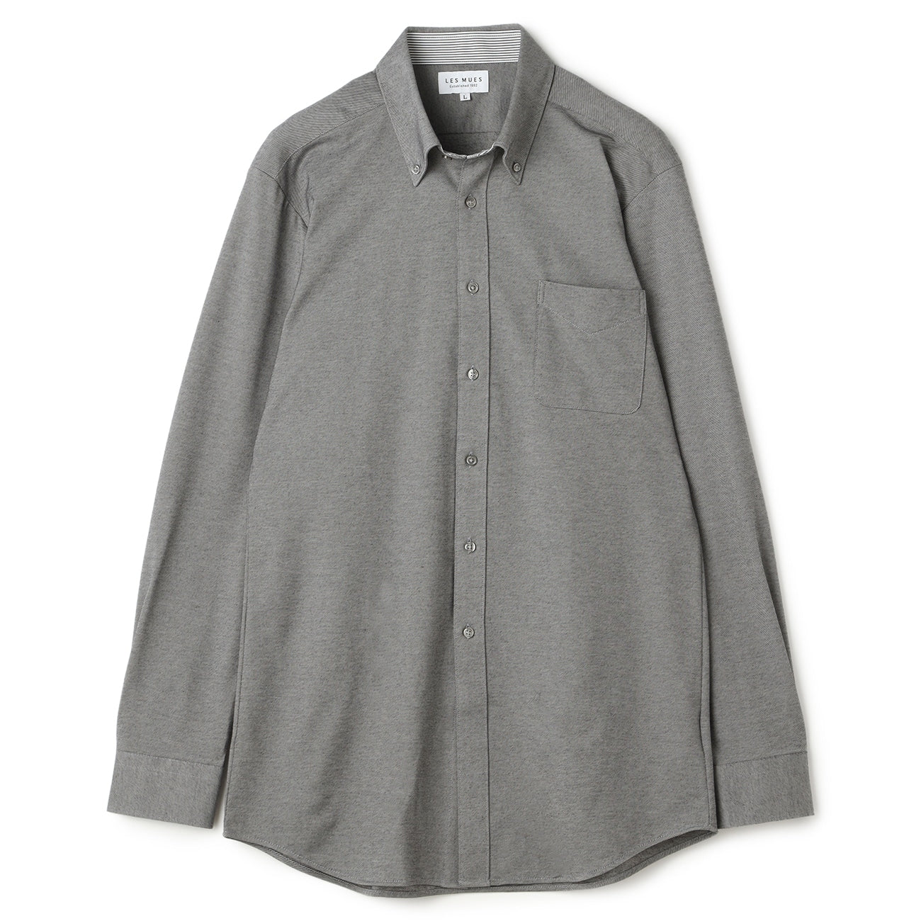 Bizknit免熨烫 弹力钮扣领衬衫 -浓灰 灰