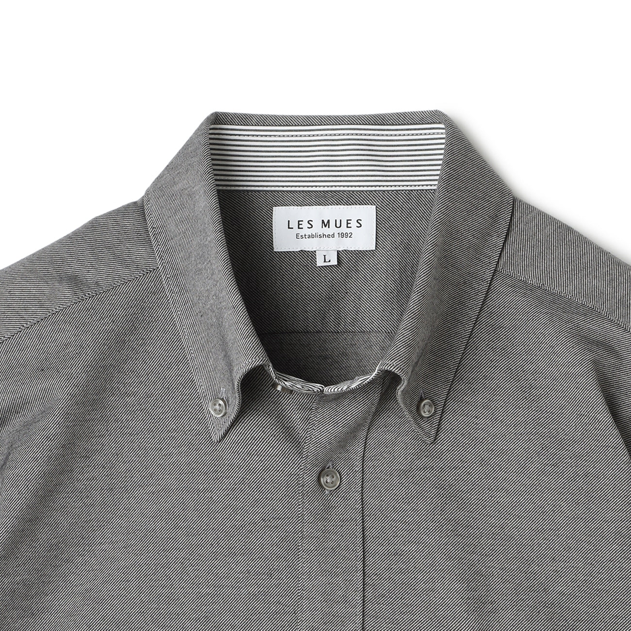 Bizknit免熨烫 弹力钮扣领衬衫 -浓灰 灰